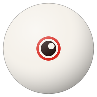 White ball, red seal